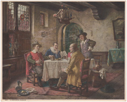 Pub, Tavern, Drinking, Playing Cards vintage prints
